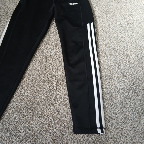 Adidas‎ Women's Black Leggings with White Stripes - Picture 6 of 16